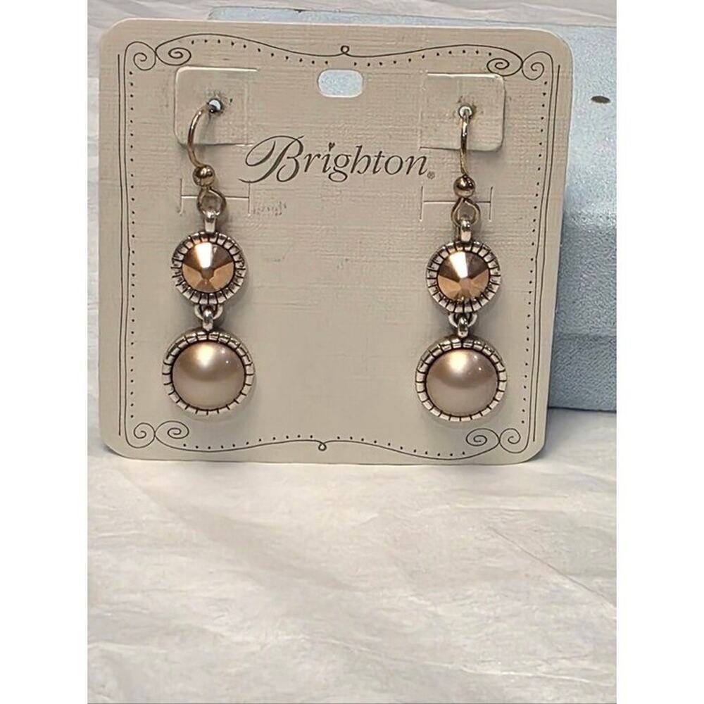 Brighton Pastille Dangle French Wire Silver Rose Gold earrings New